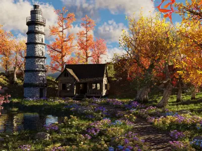 Tower Scene 3D model