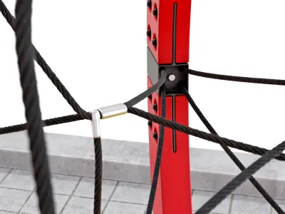 Children play rope complex Sphere 3D model