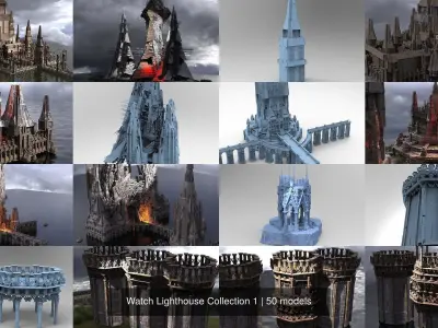 Watch Lighthouse Collection 1 3D Model Pack