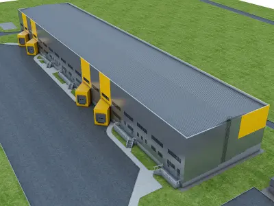 Logistics Building 01 Low-poly 3D model