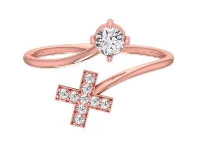 Women Open End Twist Light Weight Band Ring 3D print model buy