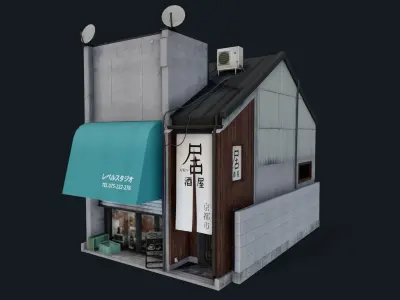 Kyoto Style House Faramiyuki Low-poly 3D model