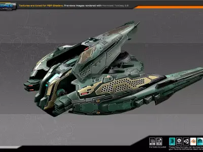 SF Gunship CR5 Low-poly 3D model