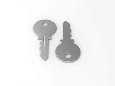 Key Model two keys 3D print model