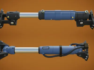 Hydraulic and pneumatic cylinders 3D model