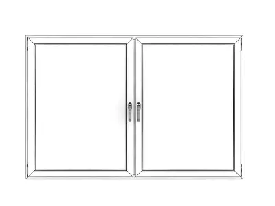 Wooden Window 04 3D model