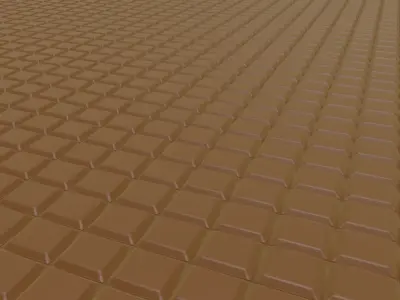 Chocolate Bar Tile Low-poly 3D model