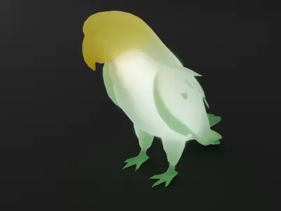 Indirect lighting for parakeets and parrots 3D model