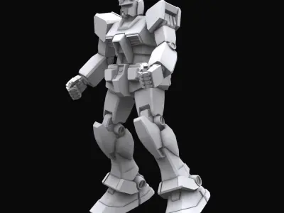 Gundam mobile suit MS RX78 model 3D model