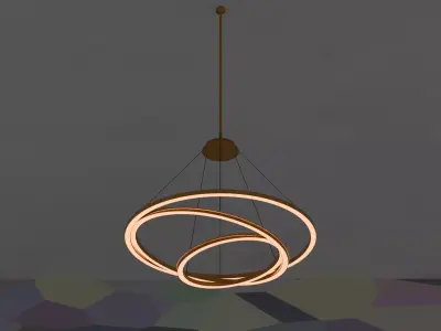 Modern Ring Chandelier Free Free low-poly 3D model