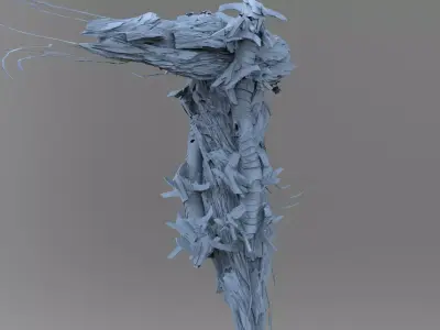Deep Asteroid mine facility exterior 1  3D model