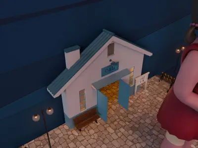 Squid Game Jump Rope Map 3D model