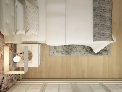 Europe Style Bedroom 3D model