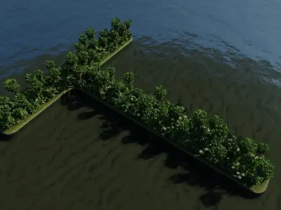 T Alphabet Island 3D model