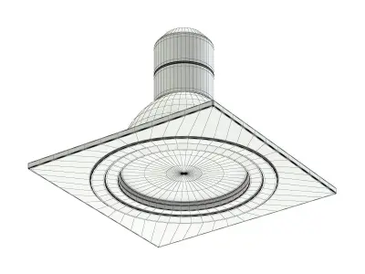 Black Halogen Light 3D Model 3D model