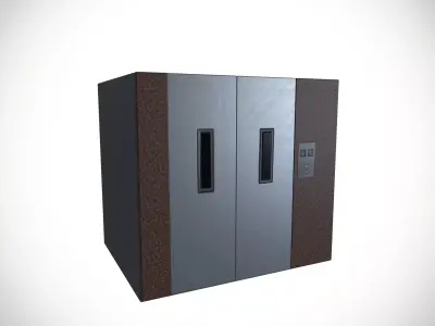 Residential Passenger Lift Traction Elevators Low-poly 3D model