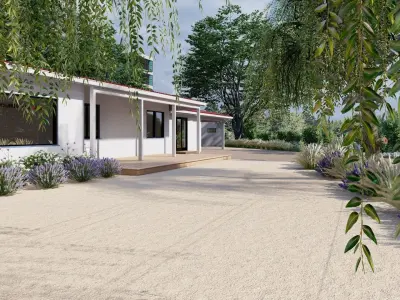 3D Exterior Scene 3D model design garden and landscape  3D model