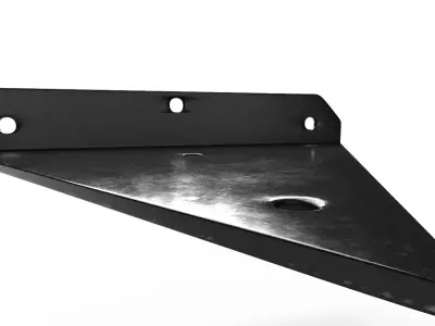 Industrial Steel Corner Shelf Bracket 3 color 3D model