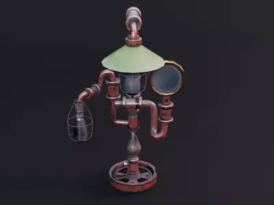 Fantastic Light High Poly 3d Model  Low-poly 3D model