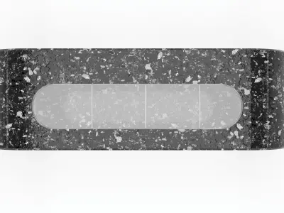 Oval busstop big 3D model