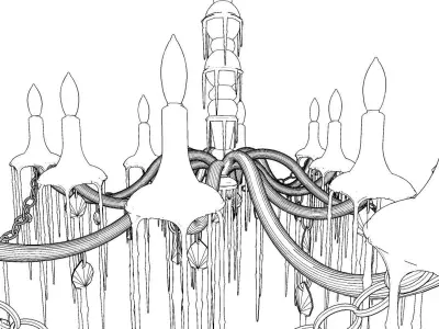 Hot Kroon Chandelier - Studio Q 3D model