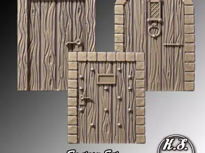 Fantasy Set - Doors and Windows Free 3D print model