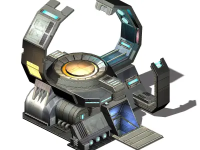 Machinery - spacecraft - functional objects 018 3D model