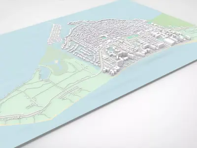 Cityscape Key Biscayne Florida United States 3D model