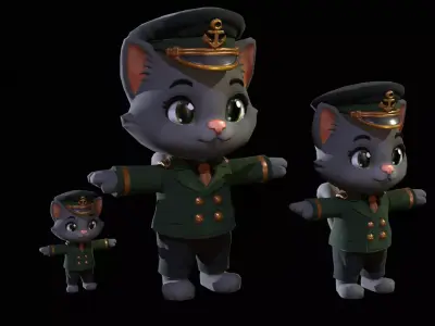 Cat7Pack3 Low-poly 3D model