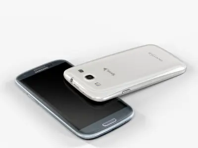 Samsung Galaxy Sprint S III Low-poly 3D model