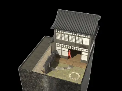 East Asia ancient house 3D model