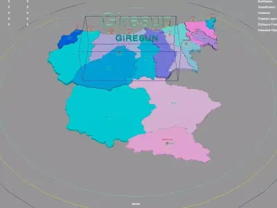 Giresun  Black Sea Region  Turkey map region geography political 3D model