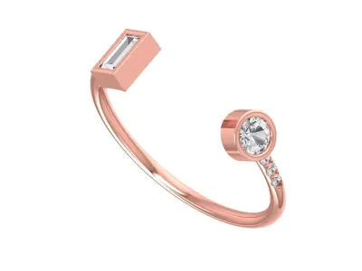 Women Light Weight Band Ring 3D print model 25