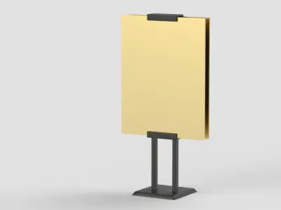  Blank bus stop billboard Mockup in empty street in city 3D model