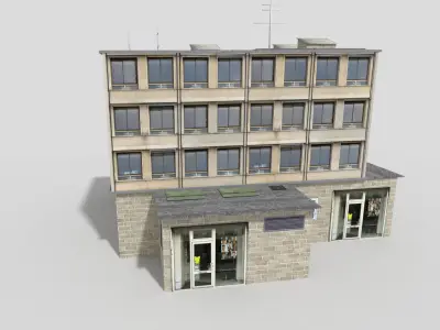 Office Building Low-poly 3D model