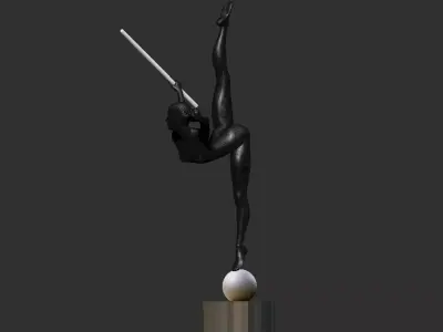 lamp home ballet girl - Modern Sculpture 3D print model