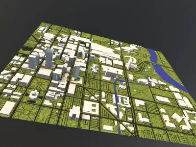 Downtown Indianapolis Indiana 3D model