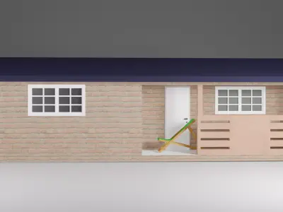 Garden House Low-poly 3D model