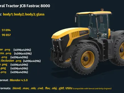  Agricultural Tractor JCB Fastrac 8000 