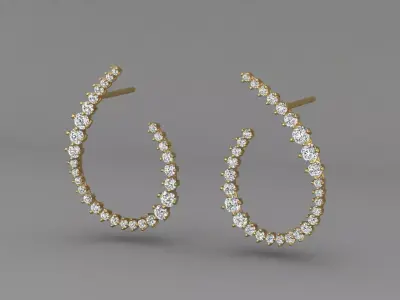 Earring 012 3D print model