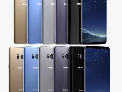 Samsung Galaxy S8 And Plus All Colors 3D model
