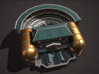 Roman Greek Theater Low-poly 3D model
