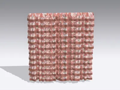 Curtain Low-poly 3D model