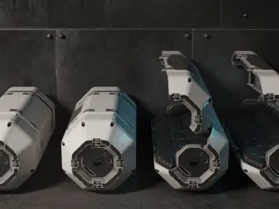 Sci Fi Sleep Capsule Low-poly 3D model