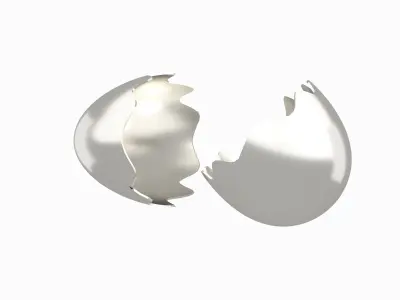 Egg Shell v1 006 Low-poly 3D model