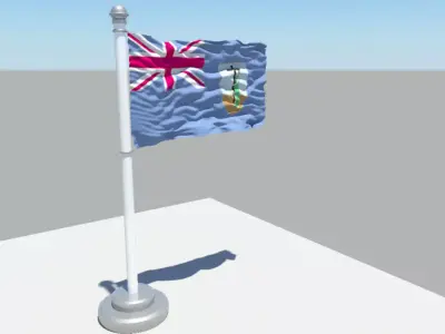 Montserrat flag 3D model