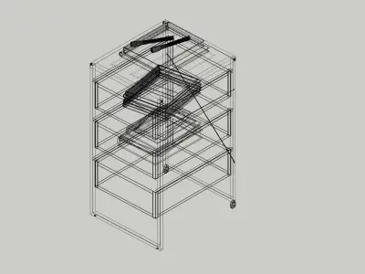 Drawer Desk IKEA LENNART 3D model