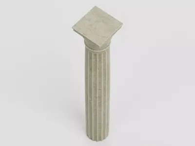 Doric Column V2 - Old Sturdy Classical Pillar 3D model
