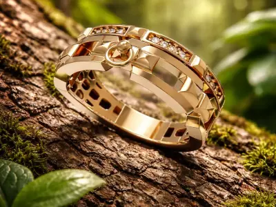 Architectural Geometric Ring 3D print model