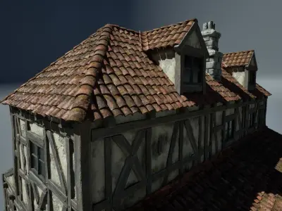Medieval House 05 Game Ready Low-poly 3D model